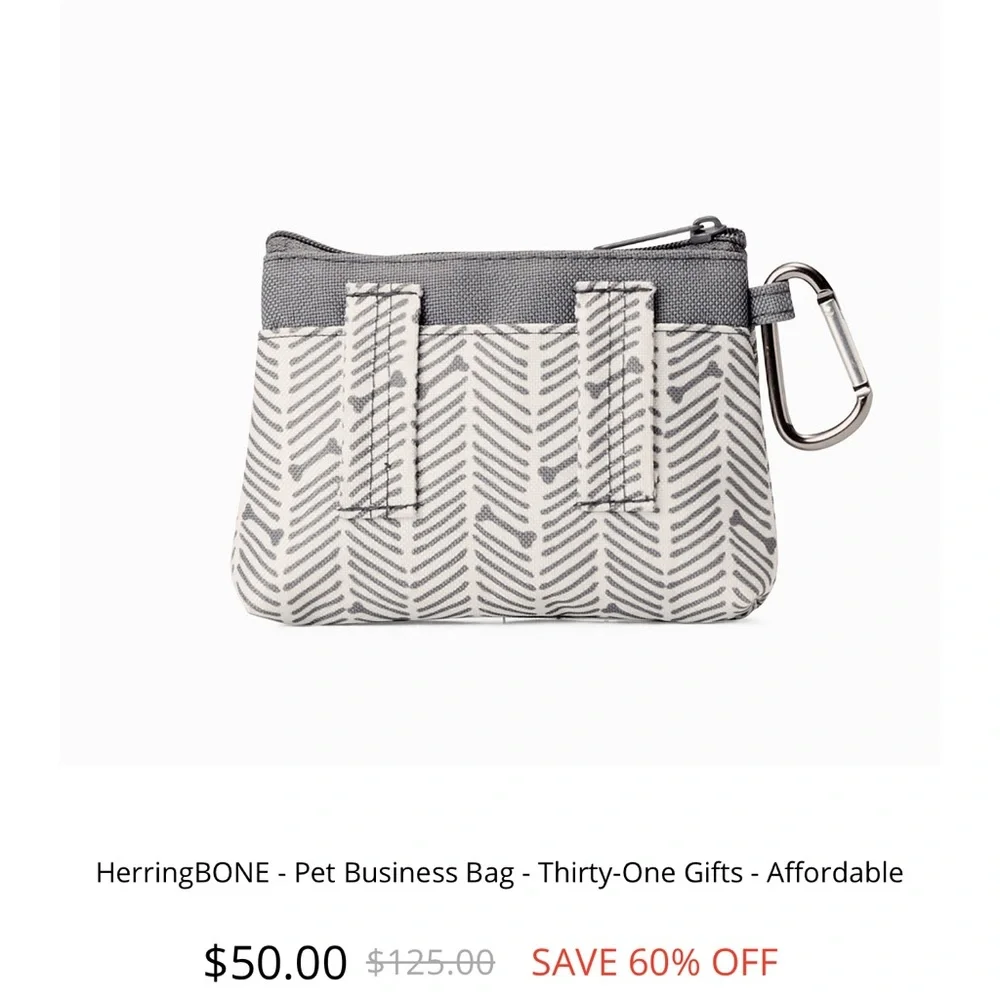 Gray HerringBONE Pet Carrier Set with Pet Business Bag